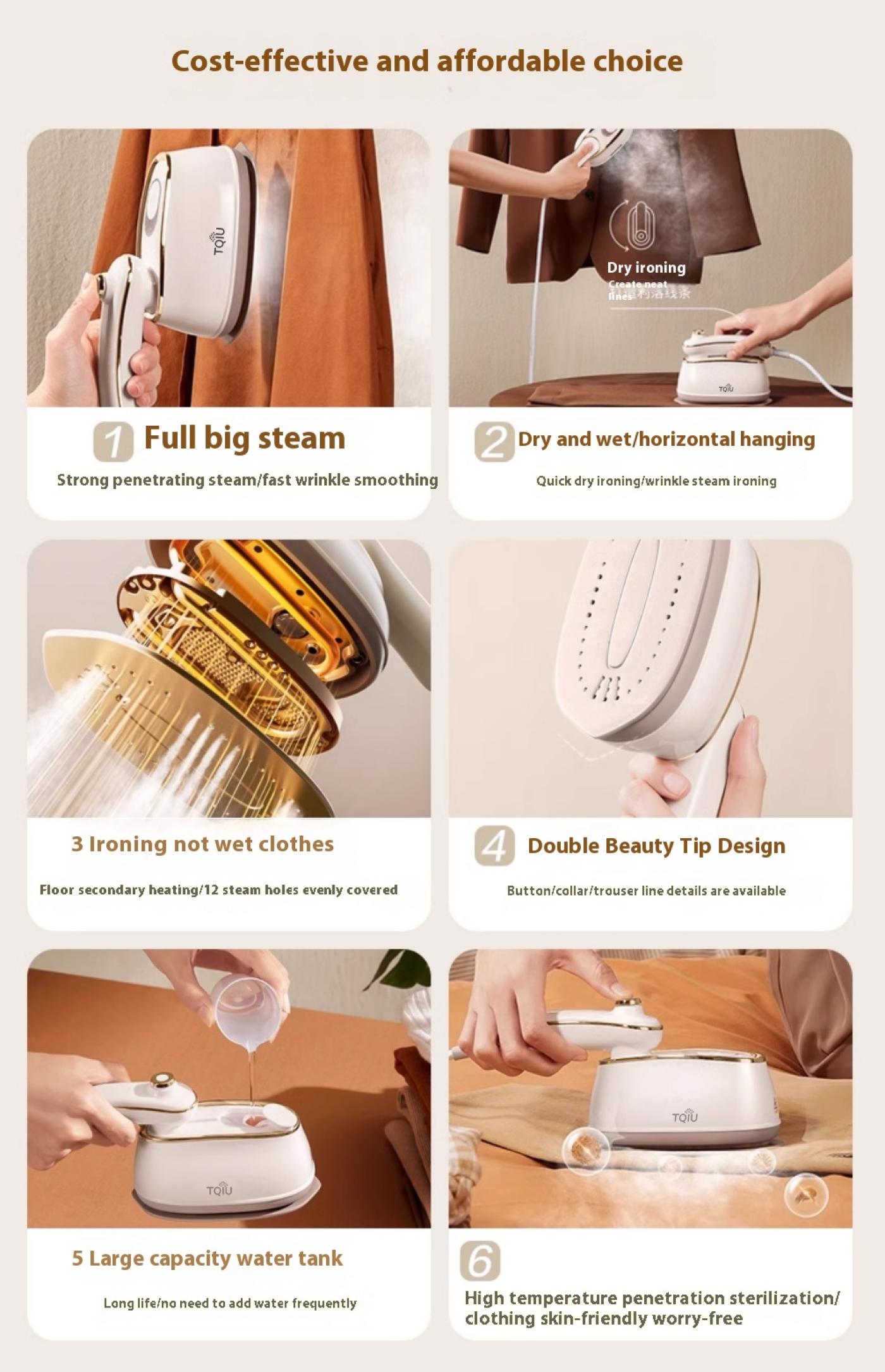 TQIU Handled Steam Iron